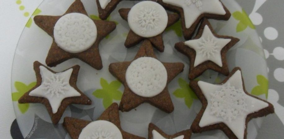 Biscotti stelle di Natale con cioccolato e cannella