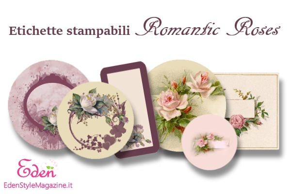 etichette stampabili romatic roses sample