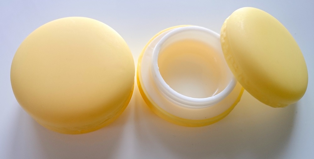contenitore cosmetici macaron giallo