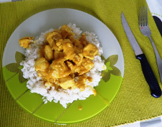 pollo curry dukan riso