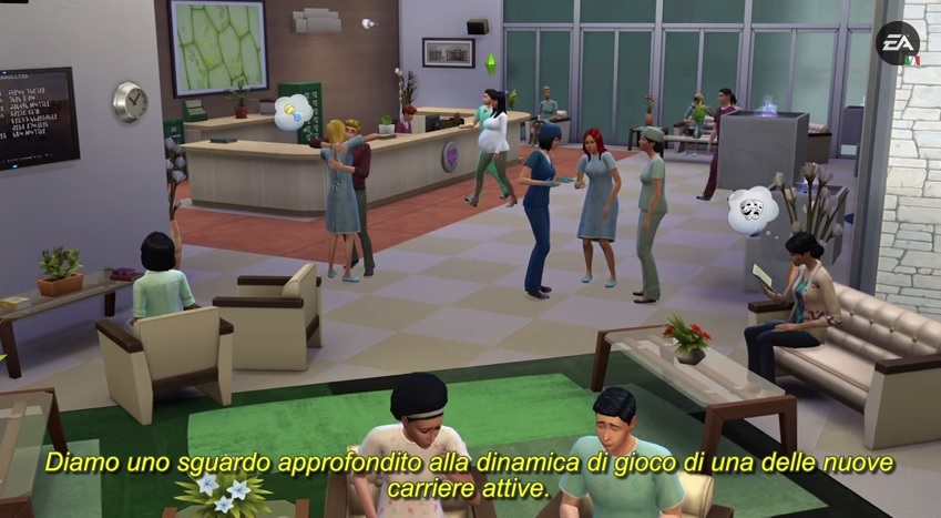 sims 4 al lavoro 2 reception