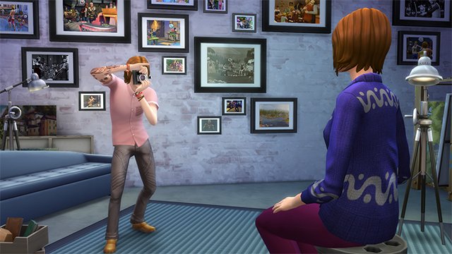 the sims4 al lavoro fotografo