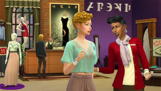 the sims4 al lavoro negozio