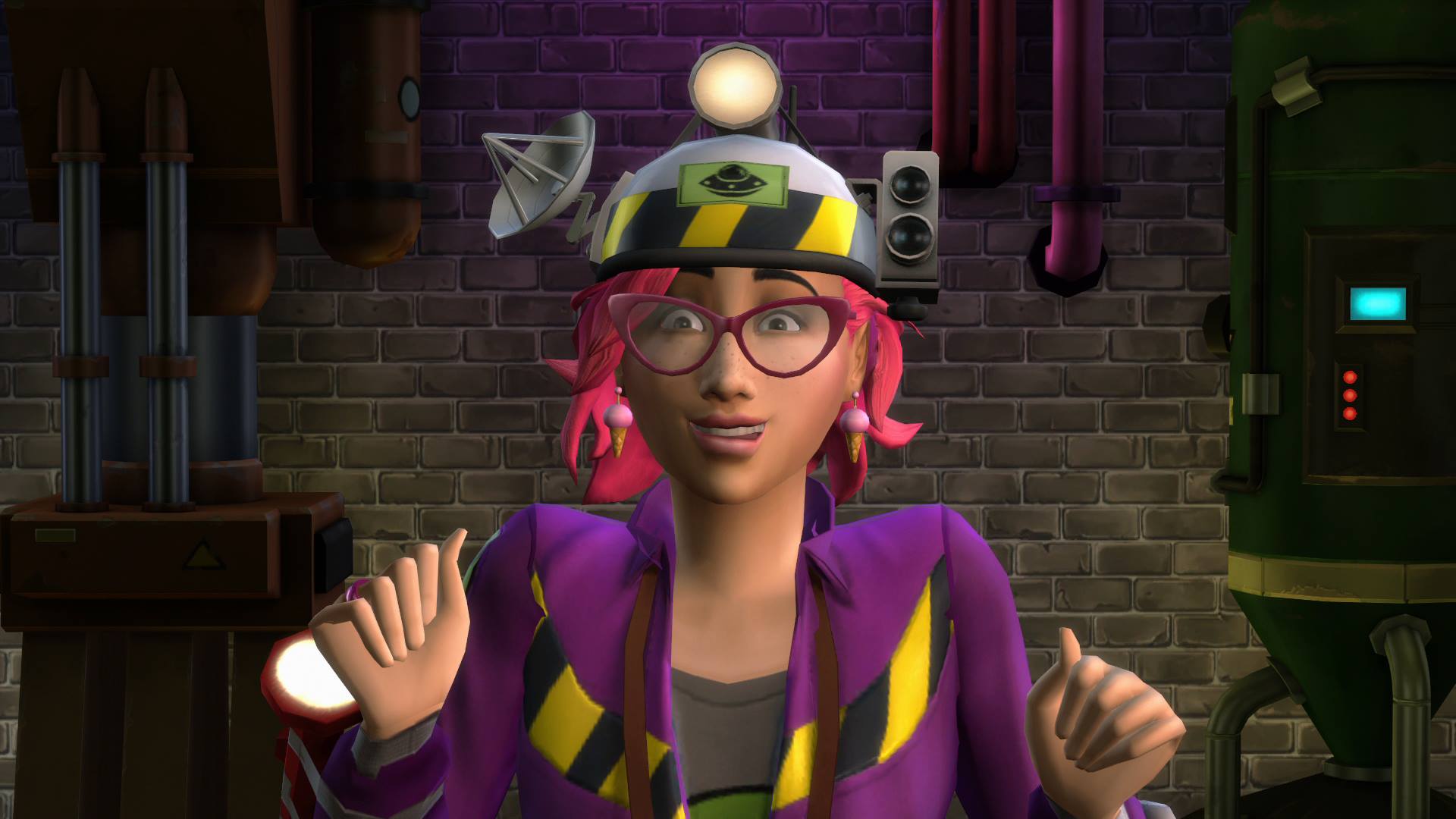 sims4 al lavoro scienziato