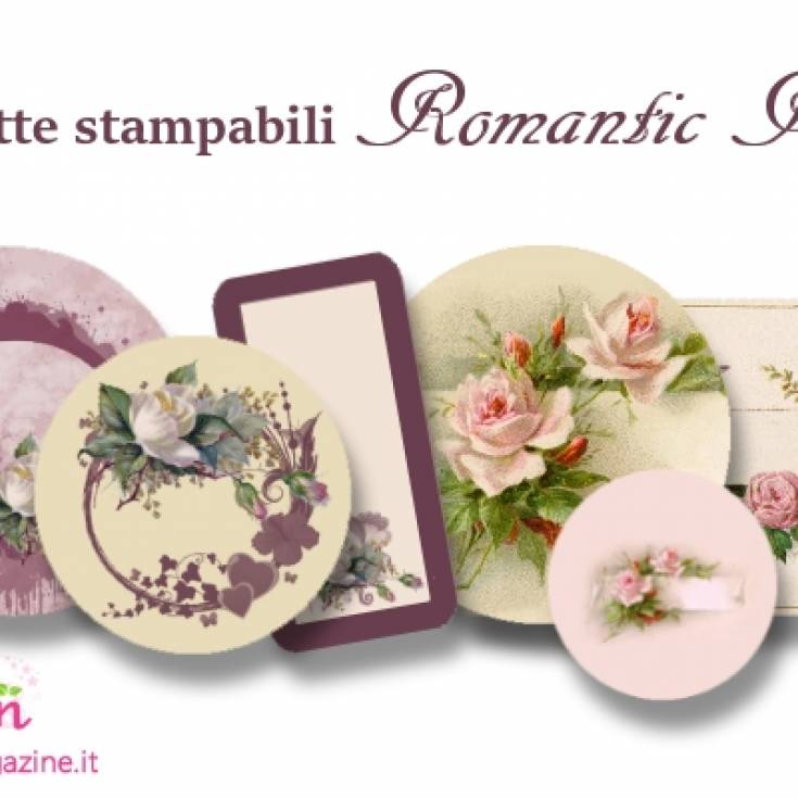 Etichette stampabili Romantic Roses