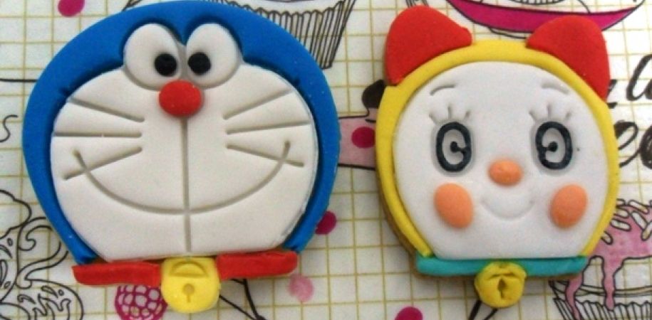 Biscotti manga di Doremi (Doraemon) decorati con pdz