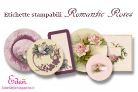 Etichette stampabili Romantic Roses
