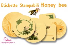 Etichette Stampabili Honey bee